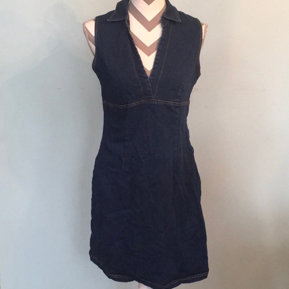 Agua Blues Blue Cotton and Spandex Dress SZ Large